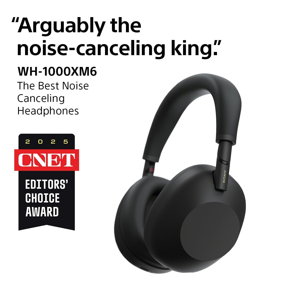 Sony WH-1000XM6 The Best Noise Canceling Wireless Headphones, HD NC Processor QN3, 12 Microphones, Adaptive NC Optimizer, Mastered by Engineers