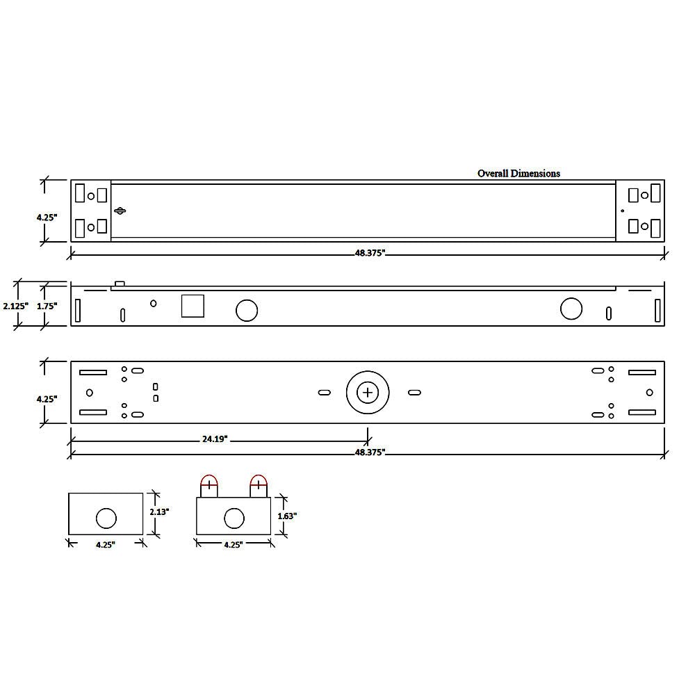Designers Fountain LED Strip Lights, 2-Light T8 Industrial Tubes Ceiling Fixture, 3600 Lumens, 4000K, 4 ft, White, ST702T1840