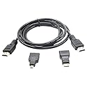 CamDesign 1.5M (5FT) 3-in-1 High Speed HDMI to Mini/Micro HDMI Gold-Plated Adapter Converter Cable Kit Compatible with HDTV/Tablet/PC/Computer/Xbox