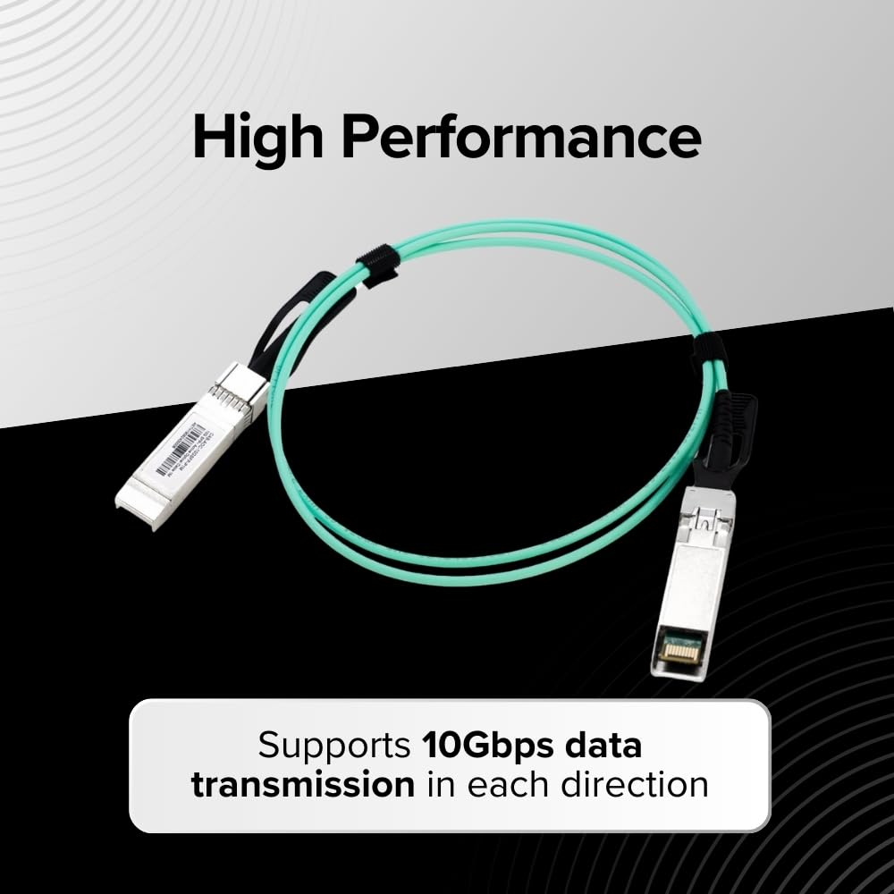 Iuron 10GbE SFP+ to SFP+ 10GBASE-AOC Active Optical Cable SFP+ Assembly 1-Meter