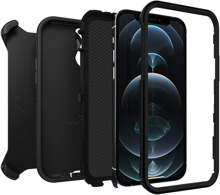 OtterBox iPhone 12 & iPhone 12 Pro Defender Series Series Case - Realtree Edge (Black/Realtree Edge Graphic), Rugged & Durable, with Port Protection