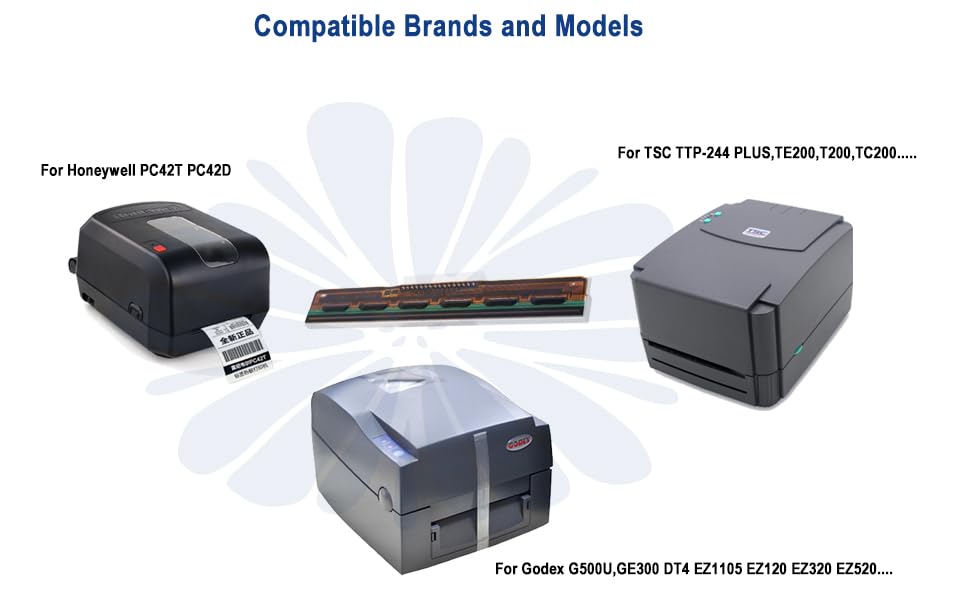 birthidea Thermal Printhead for TSC TTP-244 Pro/Plus TE244 T200 TE210 4402 4502 G210 DA200 Godex G500U EZ1100 EZ1200 ZA-124U Label Printer