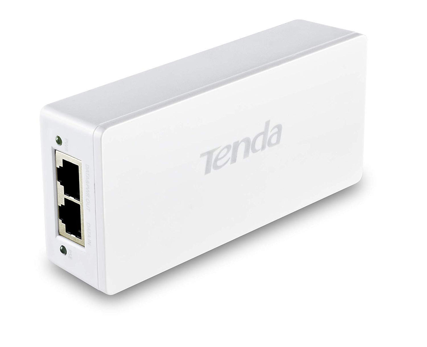 Tenda PoE Injector 48V, IEEE802.3at Gigabit PoE Injector up to 30W, Compatible with IEEE 802.3af, RJ45 Port, Passive PoE 10 / 100Mbps, Distance Up