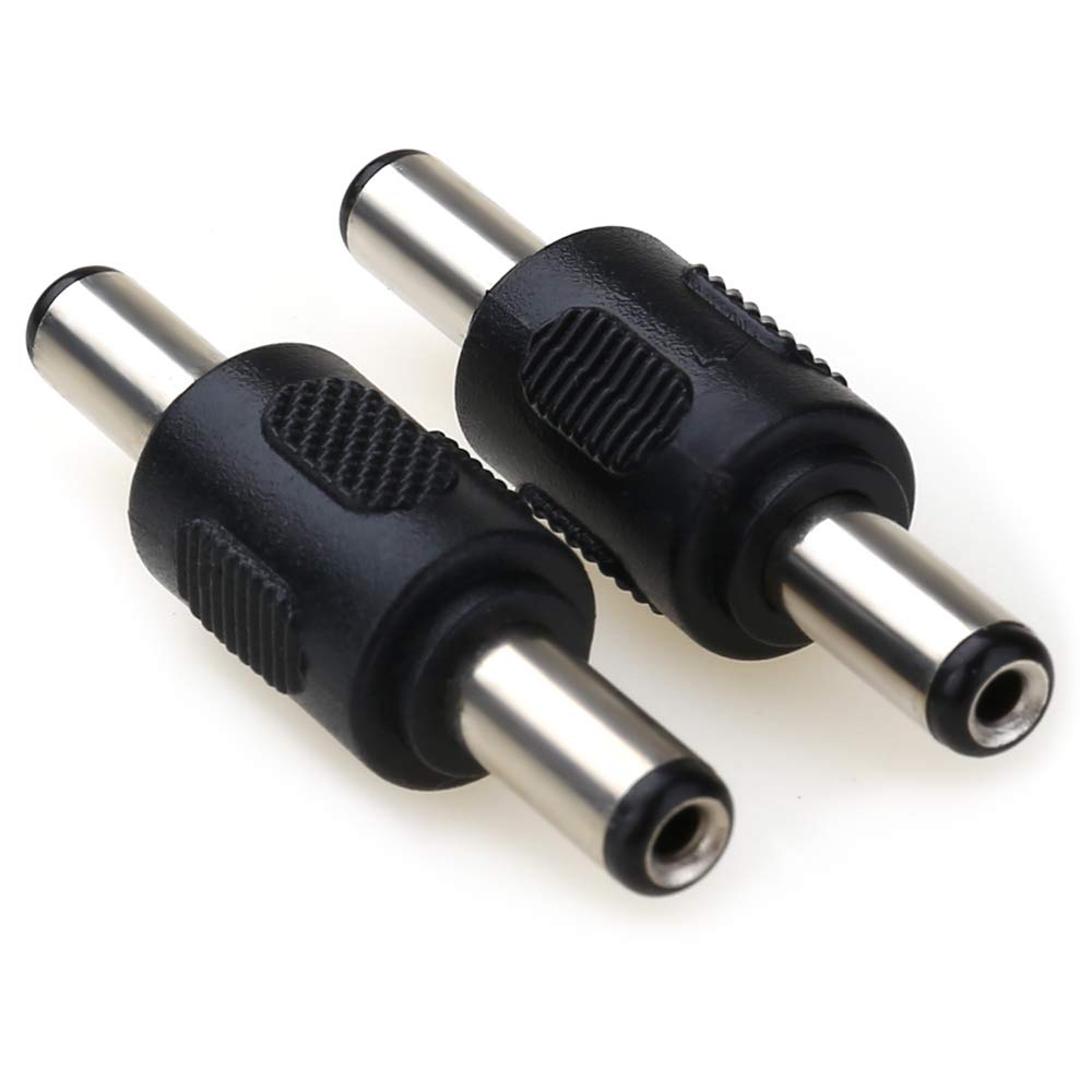 MOBOREST 12V 5.5mm x 2.1mm DC Power Connector Adapter, 12/24V Male to Male Power Jack Socket for Led Strip CCTV Security Camera Cable Wire Ends Plug
