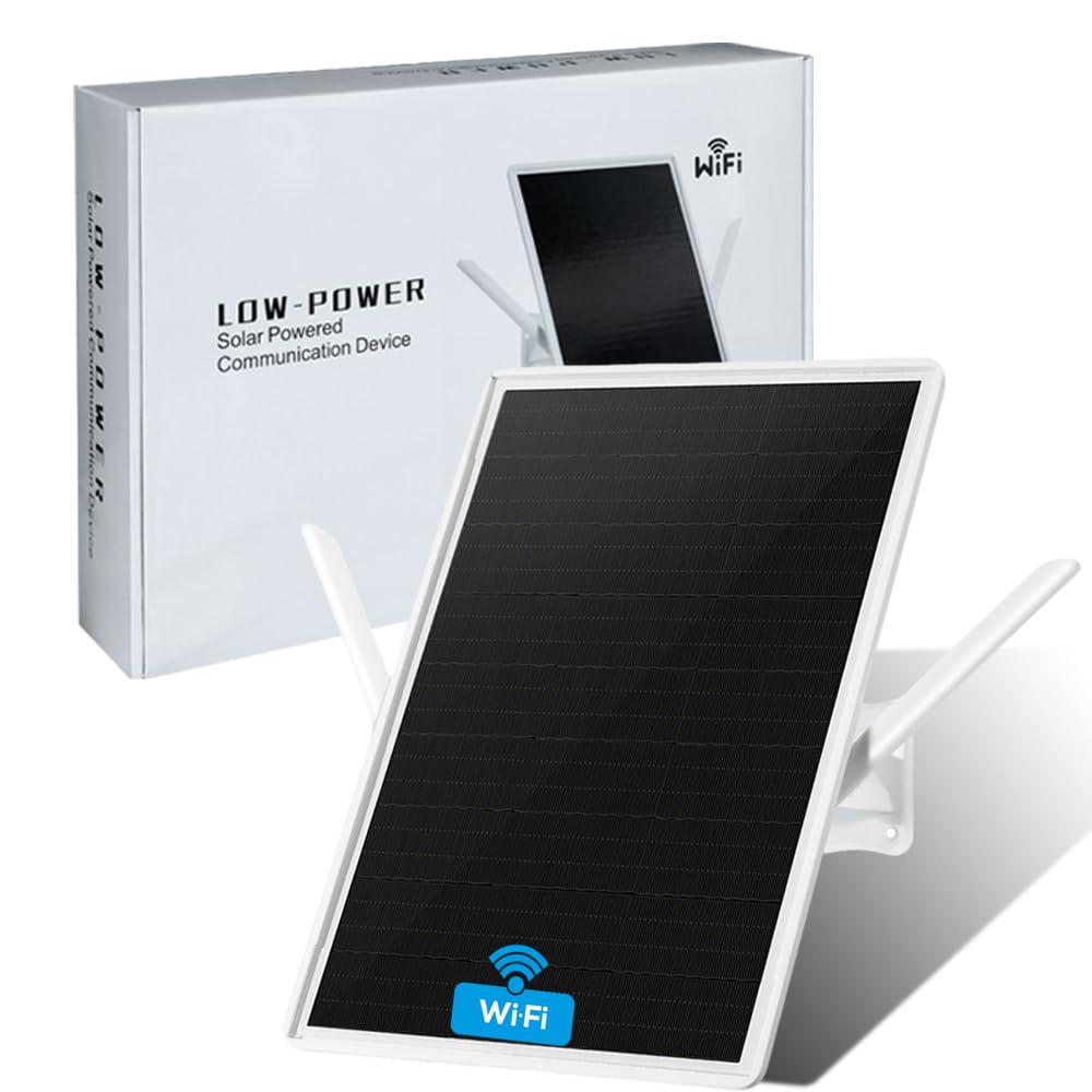 LCLCTEK® WiFi Extender Signal Booster Solar Battery Outdoor, Long Range up to 300-feet, Internet 2.4G WiFi Extender Booster, Wireless Signal Booster