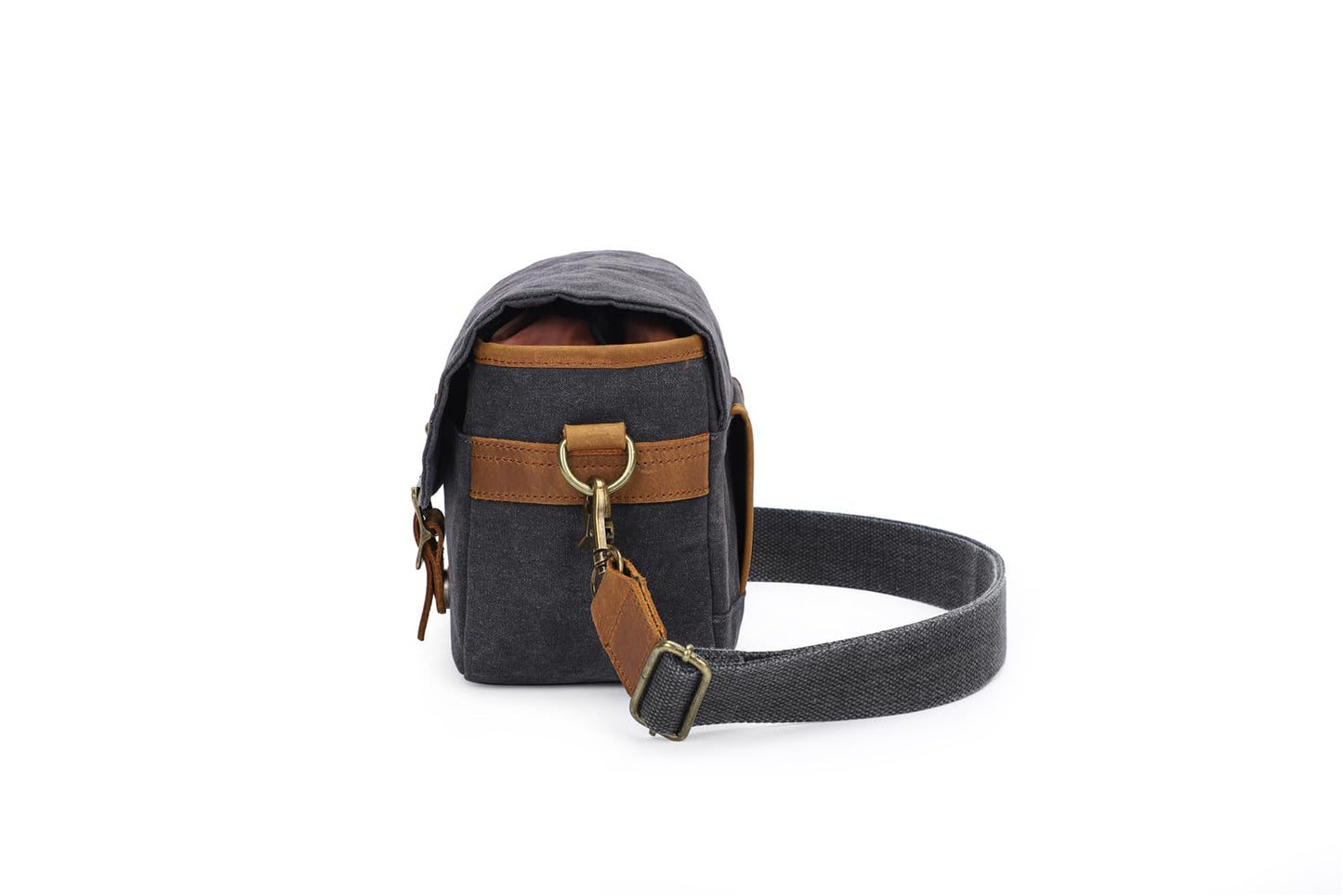 peacechaos Vintage Canvas DSLR/SLR Camera Bag - Thick Protective Case for Camera and Lens - Water Resistant - Sling Shoulder Bag for Photography