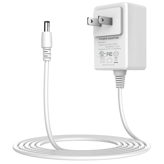 12V Power Supply AC Adapter, UL Listed Regulated 12 Volt 2A Replacement Charger Cord for LED Strip Light, CCTV Camera, BT Speaker, GPS, Webcam…