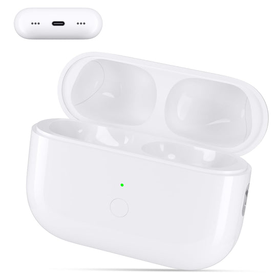 Replacement Charging Case Compatible with AirPods Pro 2nd/1st Generation, 600mAh Wireless Charger Case with Bluetooth Pairing Sync Button, 15-Min Fast
