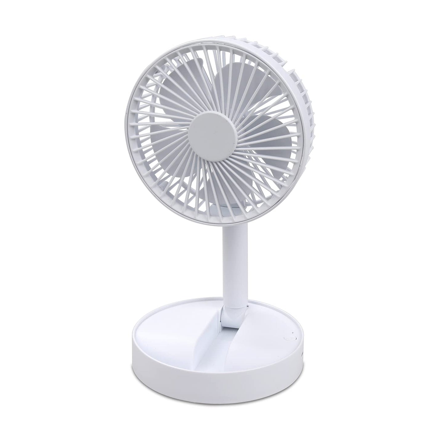Foldable Portable Fan - Extendable and Adjustable Angle, Low Noise and Lightweight Desk Fan USB and Batt charge