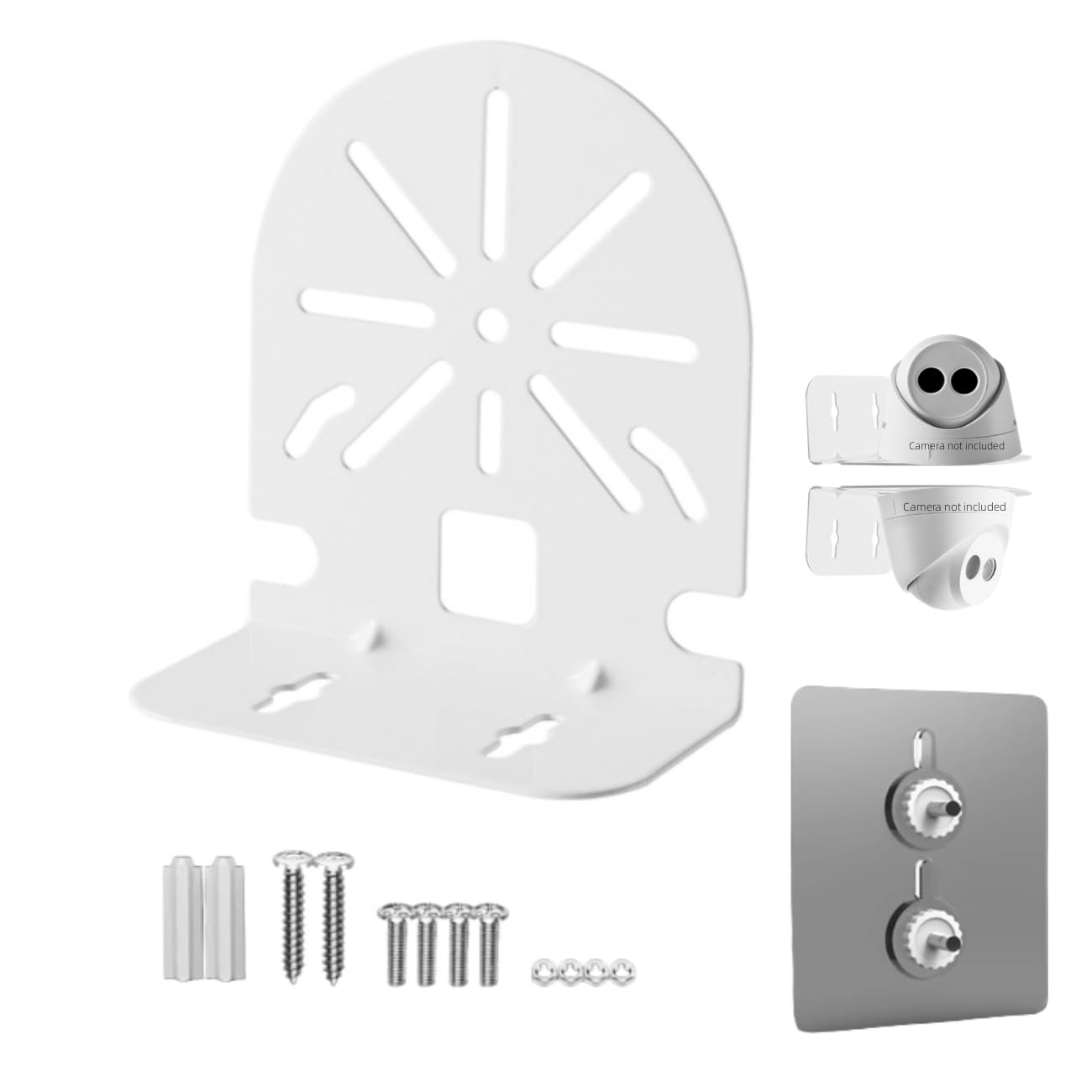CTXSumTec L Type Dome Security Camera Wall Mounting Bracket,Universal Wall Ceiling Mount Bracket Adapter for CCTV Surveillance Dahua Hikvision Ezviz