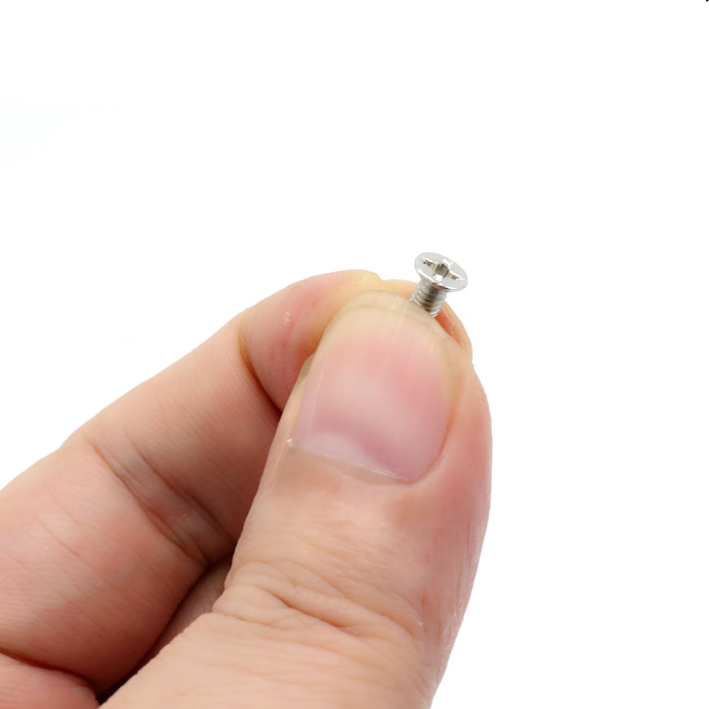 50Pcs Hard Drive Screws 2.5 inch,Stainless Flat Phillips Head HDD SSD M3 x 5mm Mounting Screw for Computer PC Laptop Case,2.5" Silver