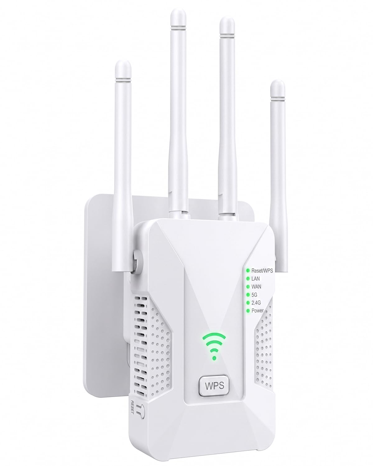 2026 WiFi Extender Signal Booster, 1200Mbps Dual Band 5GHz&2.4GHz Internet Booster, Up to 15000 Sq.Ft Coverage, 3-in-1 WiFi Repeater with 2 Ethernet