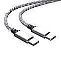 Pocxwa USB-C to USB-C Charger Cable, 5Ft USB 2.0 Braided Fast Charging Cord Compatible with Samsung Galaxy S25 Ultra S24 Plus S23 S22 S21 S20, LG