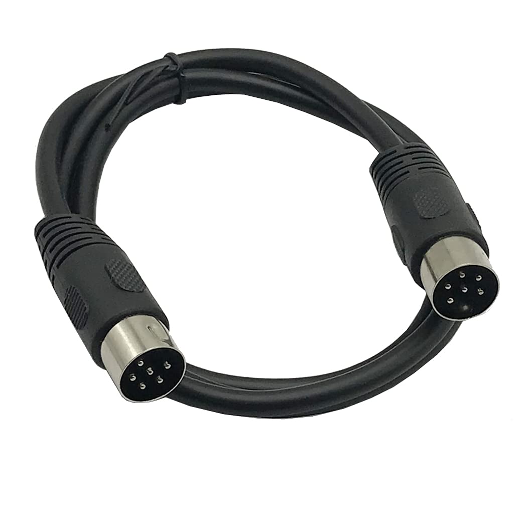 Seadream Large 6 Pin DIN Male to 6 Pin DIN Male Audio Signal Connector Cable (3.3Feet)
