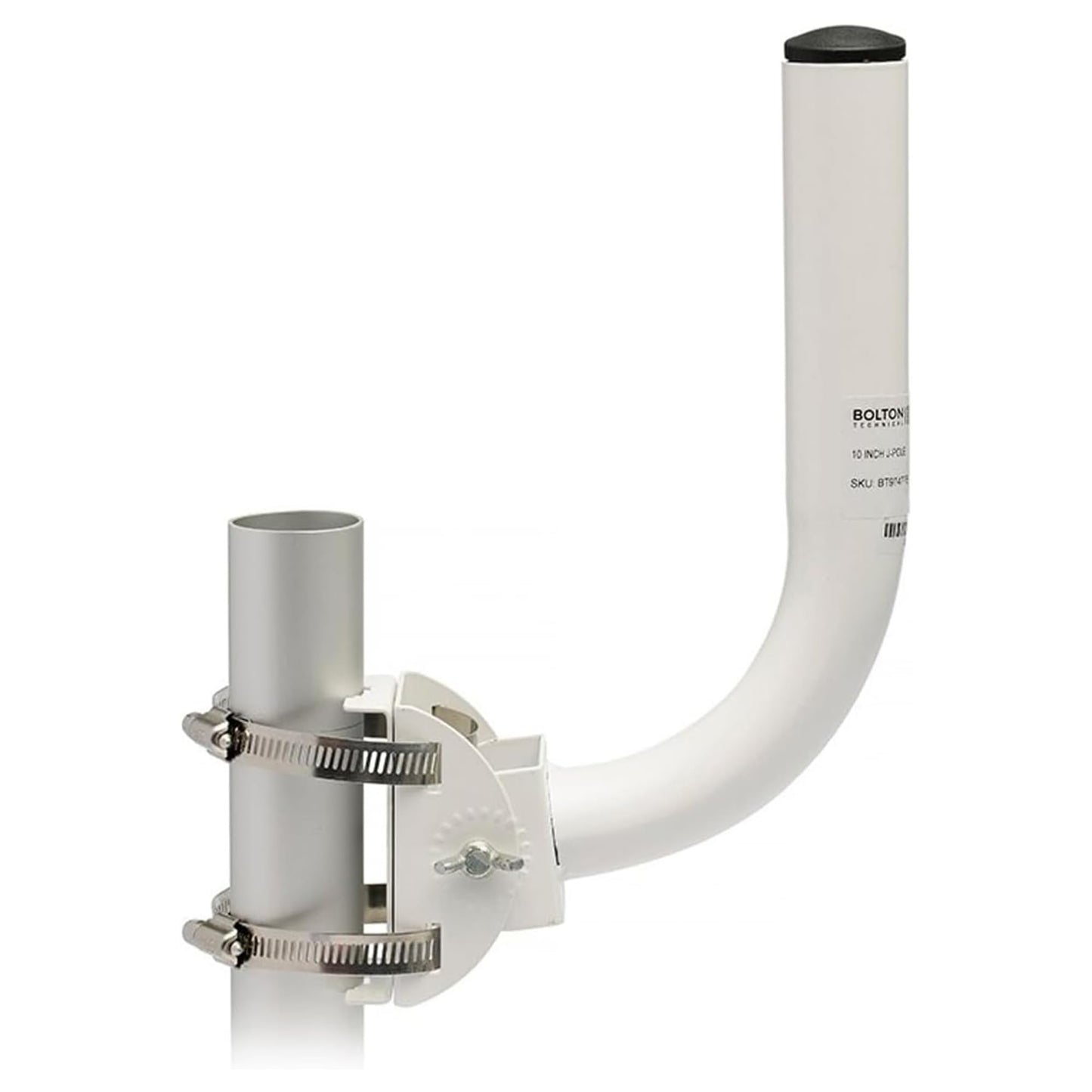 Bolton Technical 10” Inch J Pole Mount Accessory for Outside Antenna(Signal Booster Antenna, Yagi Antenna, Antenna Expansion kit, Dish, TV Antenna