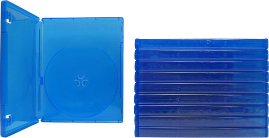(10) Blue Game Cases - Compatible with PlayStation 4-1 Disc Capacity - 14mm - #VGBR14PS4BL