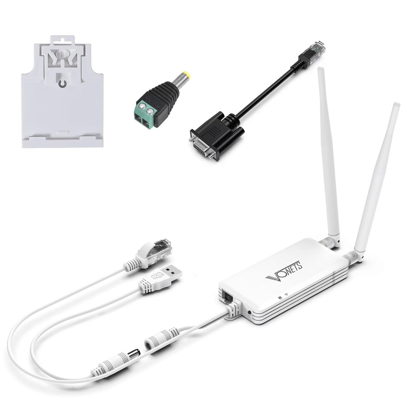 VONETS VAP11S-232/VDB9-232 300Mbps WiFi to Ethernet Adapter 2.4G WiFi Bridge/Repeater/Mini Router/ RJ45 to RS232 Serial Server with 2 RJ45