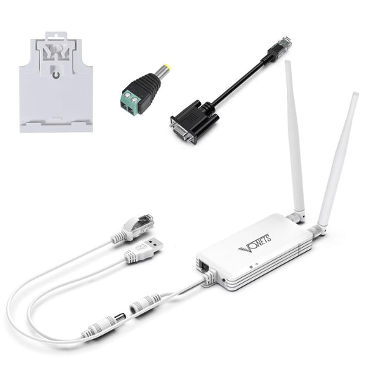 VONETS VAP11S-232/VDB9-232 300Mbps WiFi to Ethernet Adapter 2.4G WiFi Bridge/Repeater/Mini Router/ RJ45 to RS232 Serial Server with 2 RJ45