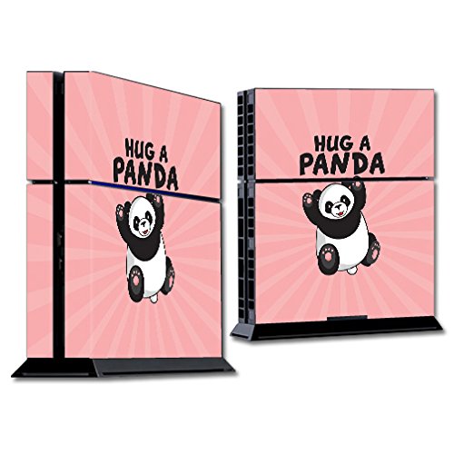 MightySkins Skin Compatible with Sony PS4 Console - Hug A Panda | Protective, Durable, and Unique Vinyl Decal wrap Cover | Easy to Apply, Remove,