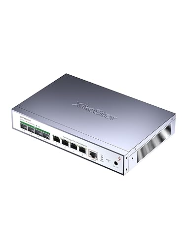 L2 Managed 8 Port 10G Ethernet Switch, 10Gb Network Switch with 4X RJ45 & 4X SFP+ Ports, Support VLAN/LACP/IGMP/QoS/STP, Built-in Smart Fan