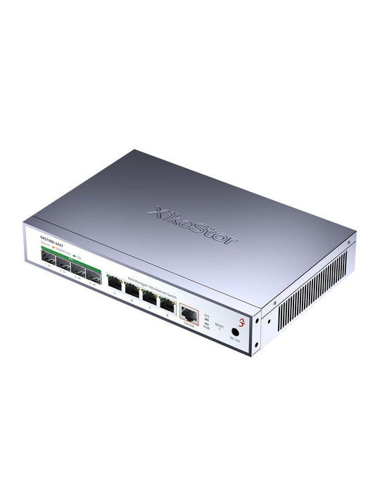 L2 Managed 8 Port 10G Ethernet Switch, 10Gb Network Switch with 4X RJ45 & 4X SFP+ Ports, Support VLAN/LACP/IGMP/QoS/STP, Built-in Smart Fan