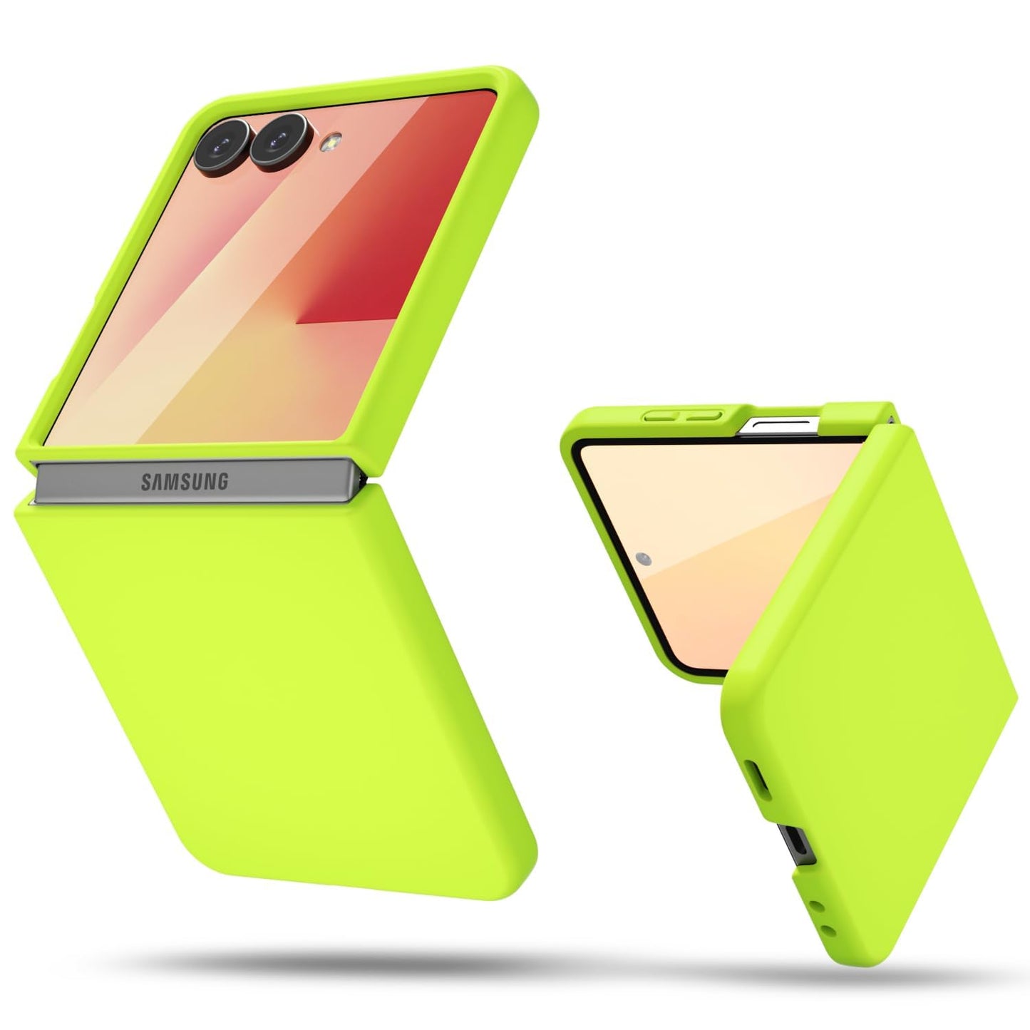 oakxco for Samsung Galaxy Z Flip 7 Phone Case Liquid Silicone, Cute Thin Slim Soft Rubber Gel for Women Men, Smooth Matte Plain Bright Color Simple