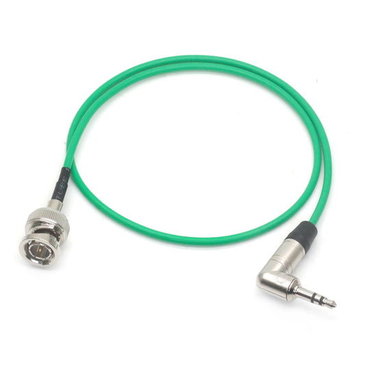 SZYingXian Timecode Cable Elbow 3.5mm to Straight/Right Angle BNC/SDI Cord for Canon C300/500, ARRI Amira, Zoom F8/F4, Blackmagic Pyxis, Sony Venice