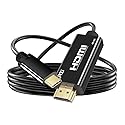 Kirzi USB C to HDMI Cable 25ft, [4K@60Hz, High-Speed] Type C to HDMI Cable， [Thunderbolt 3/4 ] Compatible with Chromebook, MacBook Pro/Air 2023, iPad