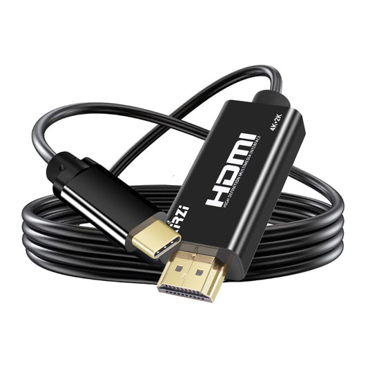 Kirzi USB C to HDMI Cable 25ft, [4K@60Hz, High-Speed] Type C to HDMI Cable， [Thunderbolt 3/4 ] Compatible with Chromebook, MacBook Pro/Air 2023, iPad