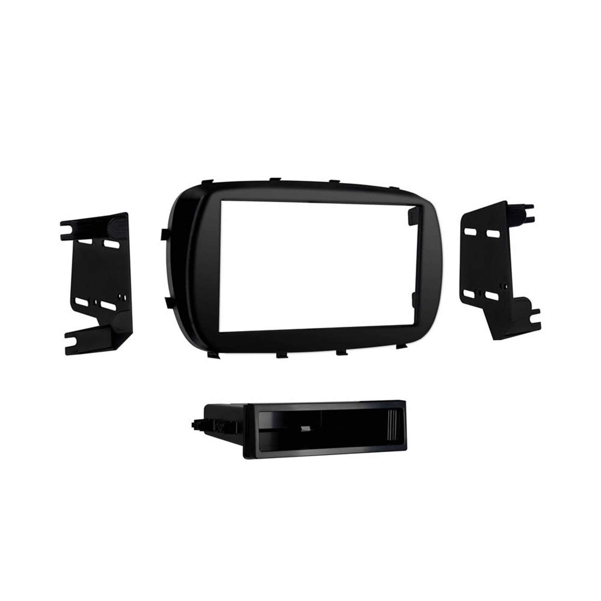 Metra Single-DIN Dash Kit for Fiat 500X 2016-Up, Black, Installation Mount Bracket