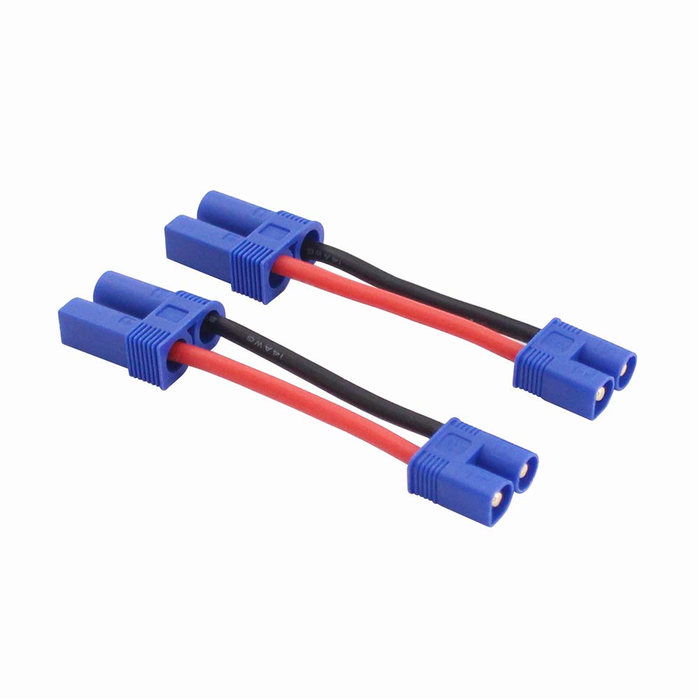 OliRC 2pcs Male EC3 to Female EC5 Connector Adapter with 14awg 2in Cable(C110-2)