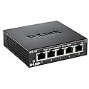 D-Link DES-105/B, Fast Ethernet Switch, 5 Port Unmanaged 10/100 Metal Fanless Desktop or Wall Mount Design