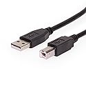 USBGear 2ft. Black USB 2.0 A to B Device Cable
