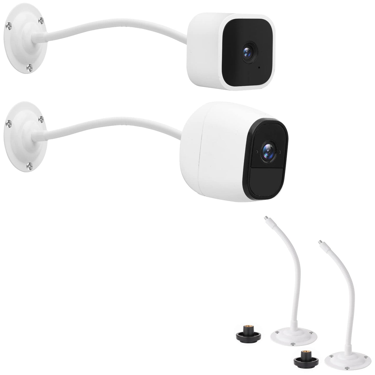 Mippko 2 Pack Camera Flexible Wall Mount Holder Compatible with Arlo/Blink/Reolink/Nest/Wyze/SimpliSafe Camera,Adjustment 8 inch Long Gooseneck Arm