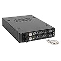 ICY DOCK Rugged Full Metal 2 x 2.5” SATA/SAS HDD & SSD Mobile Rack for External 3.5" Drive Bay with Key Lock & Thumb Screw Design | ToughArmor