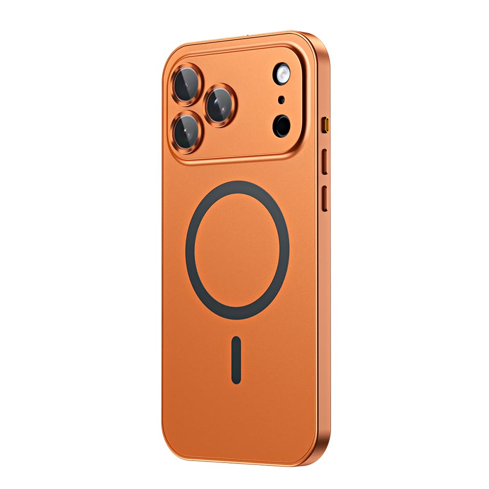 YAOZOCASE for iPhone Case,Compatible with MagSafe,Magnetic Luxury 2 in 1 Aluminum Metal Frame PC Backboard,Slim Fit Military Grade Drop Protection