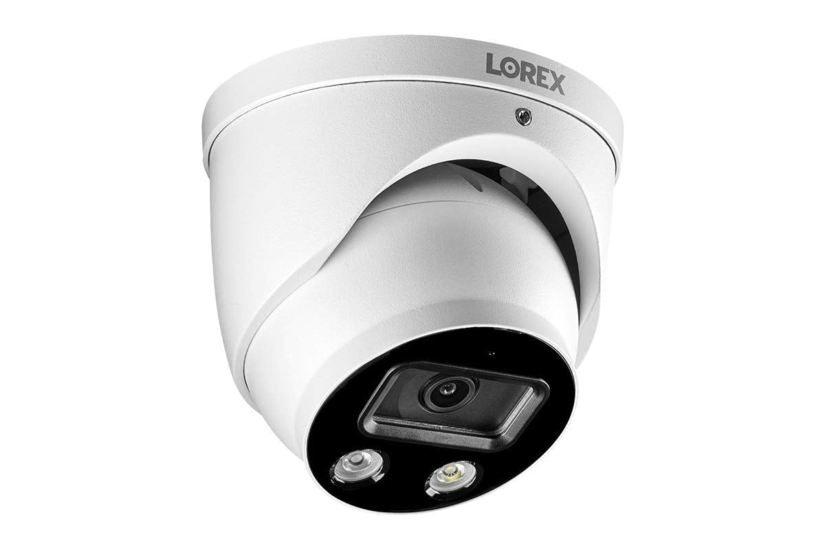 Lorex 4K Security Camera System, Ultra HD IP Indoor/Outdoor Wired POE Metal Dome Cameras and Smart Motion Detection, Active Deterrence Video