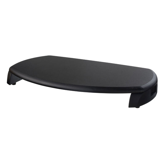 Kantek Desktop Computer Monitor Stand with Keyboard Storage, MDF Wood Top, Holds up to 80 lbs, 23" x 13.25" x 3", Black