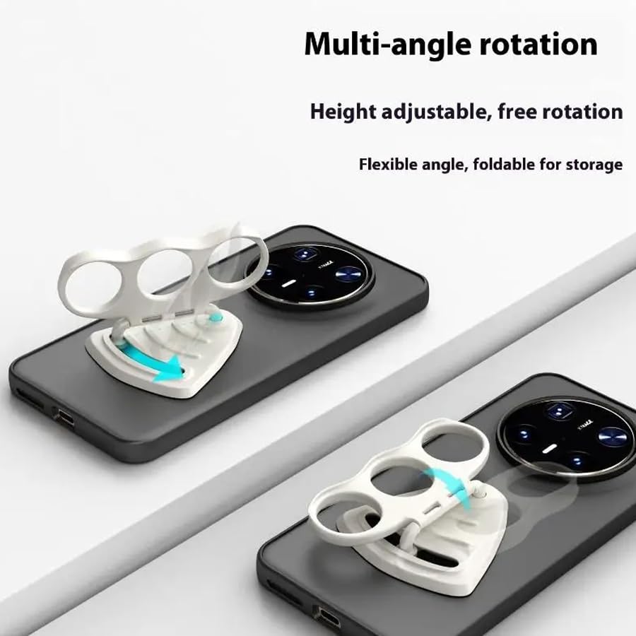 ARFUKA Phone Ring Holder Thin Collapsible Self-Adhesive Finger Grip Stand for Phone Cases, Tablets & Smartphones White