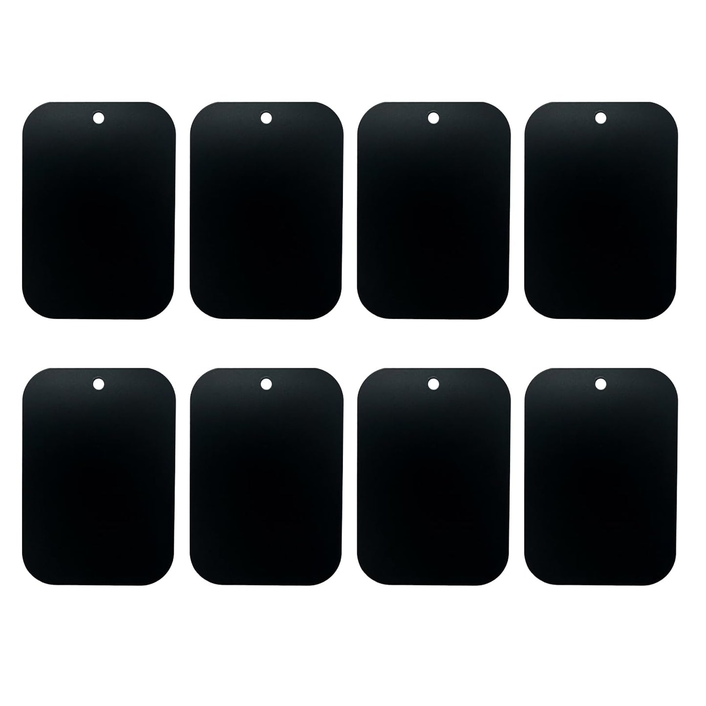GDMINLO Mount Metal Plate?8Pack? for Magnetic Car Mount Phone Holder with Full Adhesive for Phone Magnet, 8X Rectangular (Black)