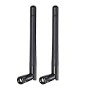 Bingfu Dual Band WiFi 2.4GHz 5GHz 5.8GHz 3dBi MIMO RP-SMA Male Bluetooth Antenna (2-Pack) for PC Computer WiFi Router Wireless Network Card USB