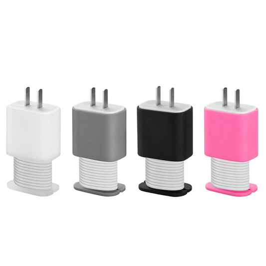 4 Packs USB Data of Silicone Charger Protector, Compatible with 18W and 20W Silicone Power Adapter, Power Adapter Case-1.66 x 1.12 inches, Cord Wrap