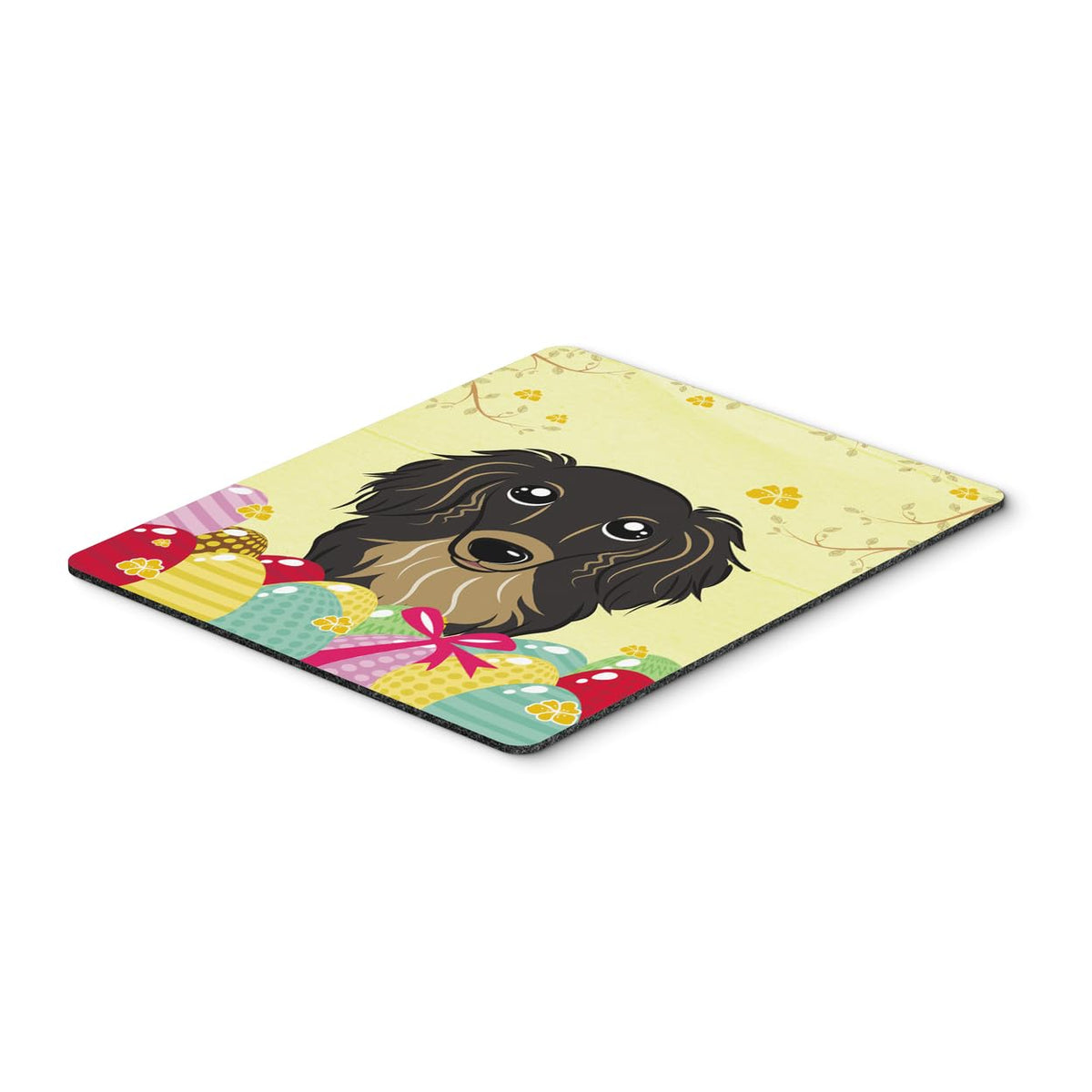 Caroline's Treasures BB1895MP Longhair Black and Tan Dachshund Easter Egg Hunt Mouse Pad, Hot Pad or Trivet for Home Office Gaming Working Computers