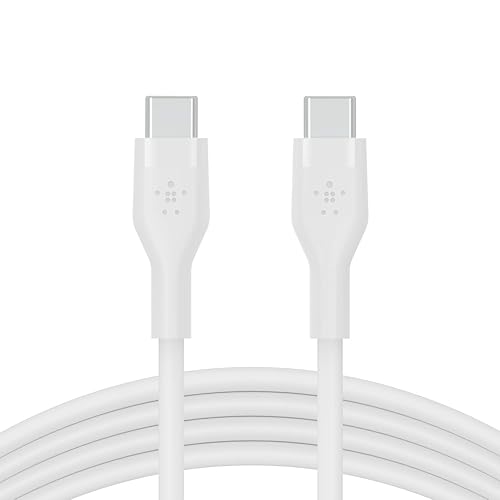 Belkin BoostCharge Flex Silicone USB-C to USB-C Charging Cable (3M/10FT) for iPhone 16, iPhone 16 Pro, Galaxy S25, S24, Pixel 9 & 8, Nintendo Switch 2