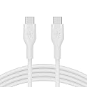 Belkin BoostCharge Flex Silicone USB-C to USB-C Charging Cable (3M/10FT) for iPhone 16, iPhone 16 Pro, Galaxy S25, S24, Pixel 9 & 8, Nintendo Switch 2