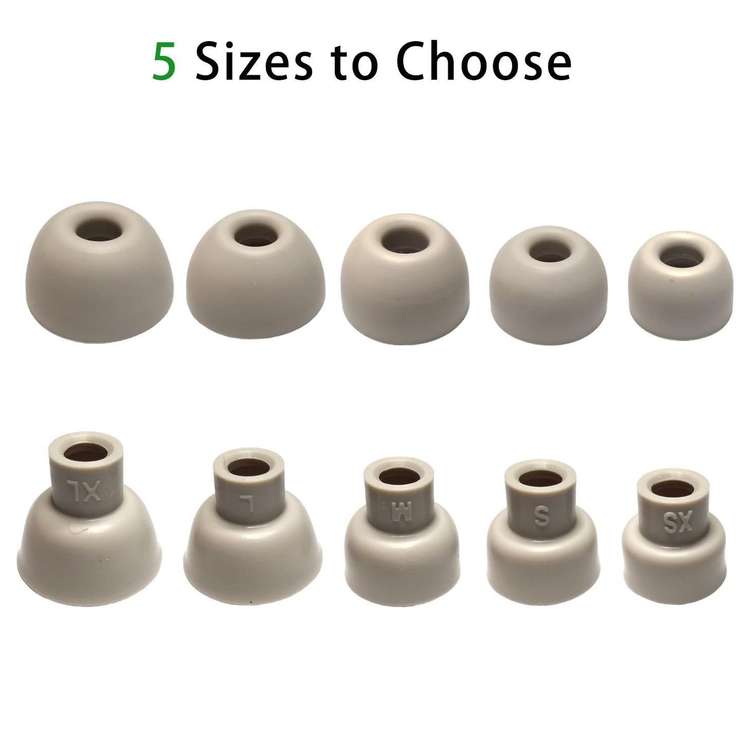 Replacement Earbud Tips for Powerbeats Pro 2 Ear Tips [10 Pairs ] - XL/L/M/S/XS Silicone Earbuds Tips Compatible with Beats Studio Buds/Beats Fit
