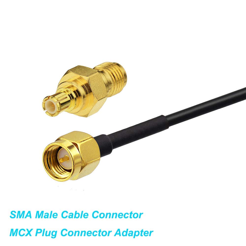 Bingfu Dual Band 978MHz 1090MHz 5dBi Magnetic Base SMA Male MCX Antenna for Aviation Dual Band 978MHz 1090MHz ADS-B Receiver RTL SDR Software Defined