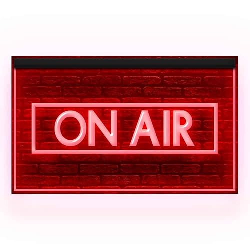 140017 On Air Recording Studio Music Media Room Display Decor LED Light Neon Sign (12" X 8", Red)