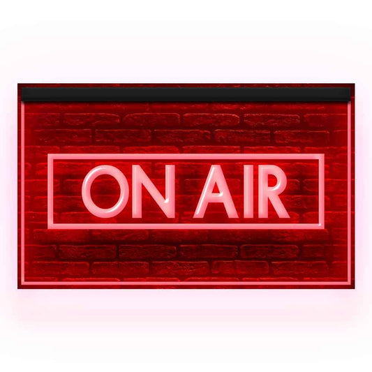 140017 On Air Recording Studio Music Media Room Display Decor LED Light Neon Sign (12" X 8", Red)