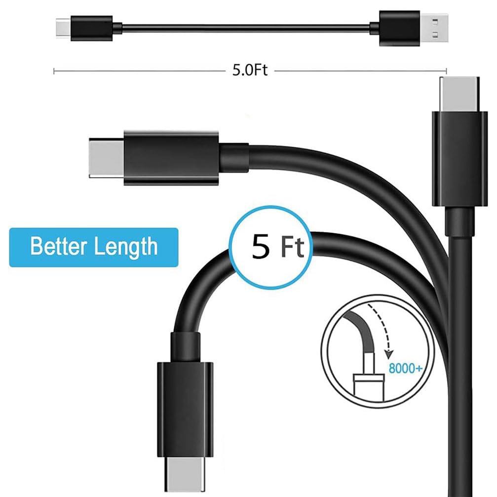 Podokas USB Type C Charger, Compatible with Beats Solo 4, Studio Pro Pill, Headphones Charger Compatible with Earbuds, Studio Buds Plus+ Flex, Fit Pro